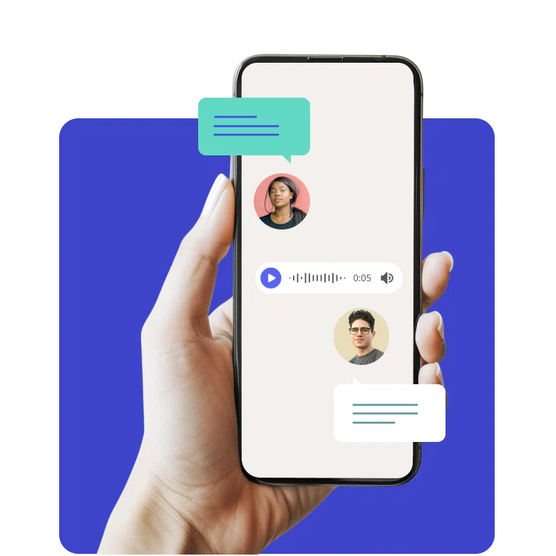 Telefoon met WhatsApp-gesprek