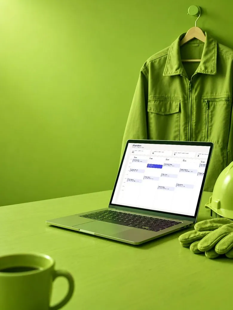 Laptop met een agenda vol sollicitatiegesprekken