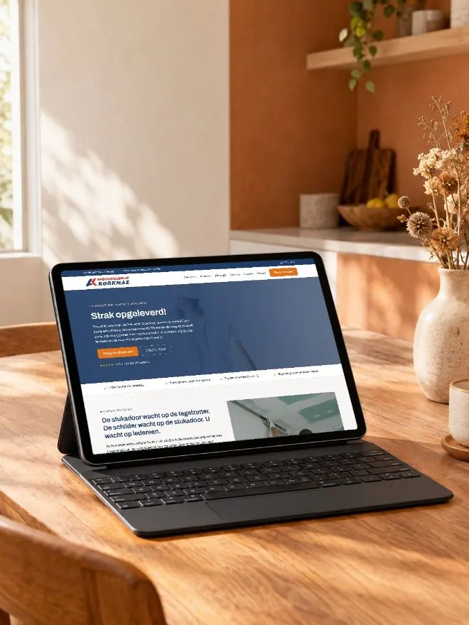 Website van Afbouwbedrijf Korkmaz